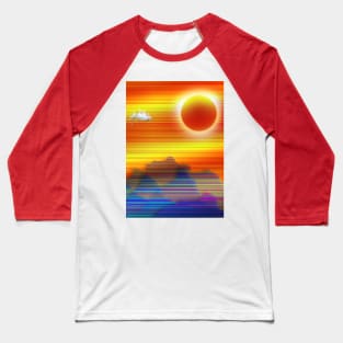 Abstract orange sunset Baseball T-Shirt